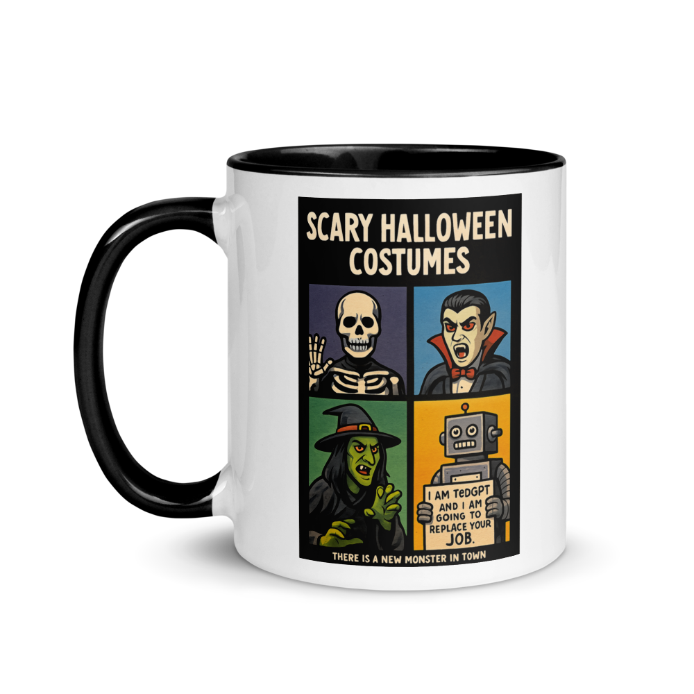 White Ceramic Mug with Color Inside